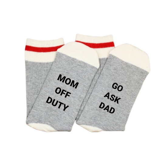 Cabin Socks- mom off duty ask dad