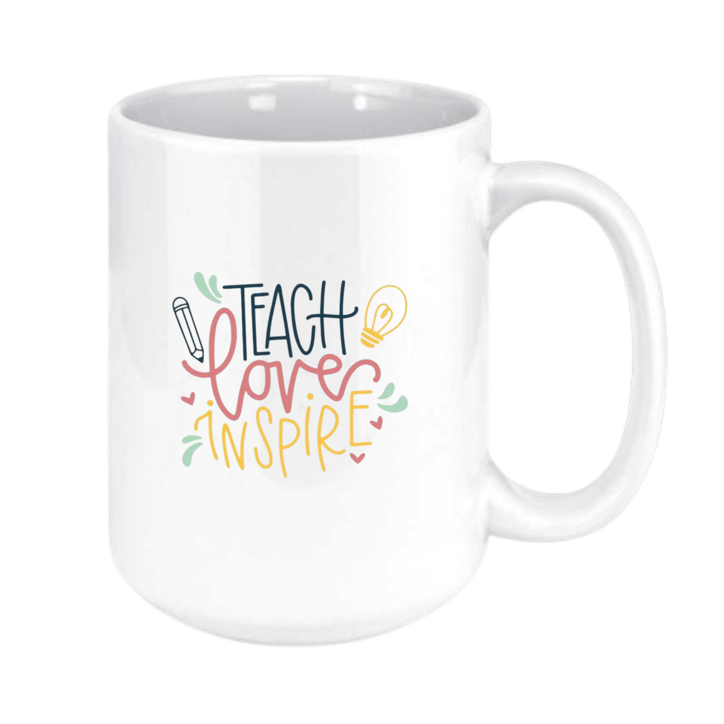 Teach love inspire mug