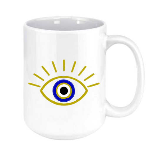 Evil eye with lashes mug
