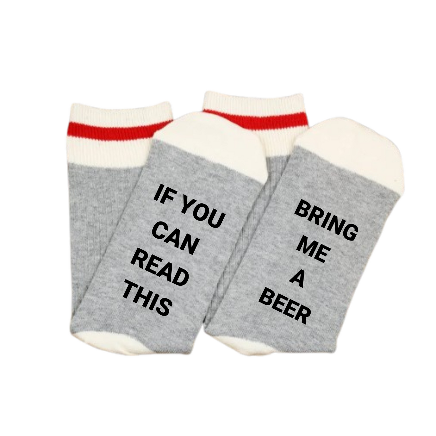 Cabin Socks- If you can see this bring me a beer